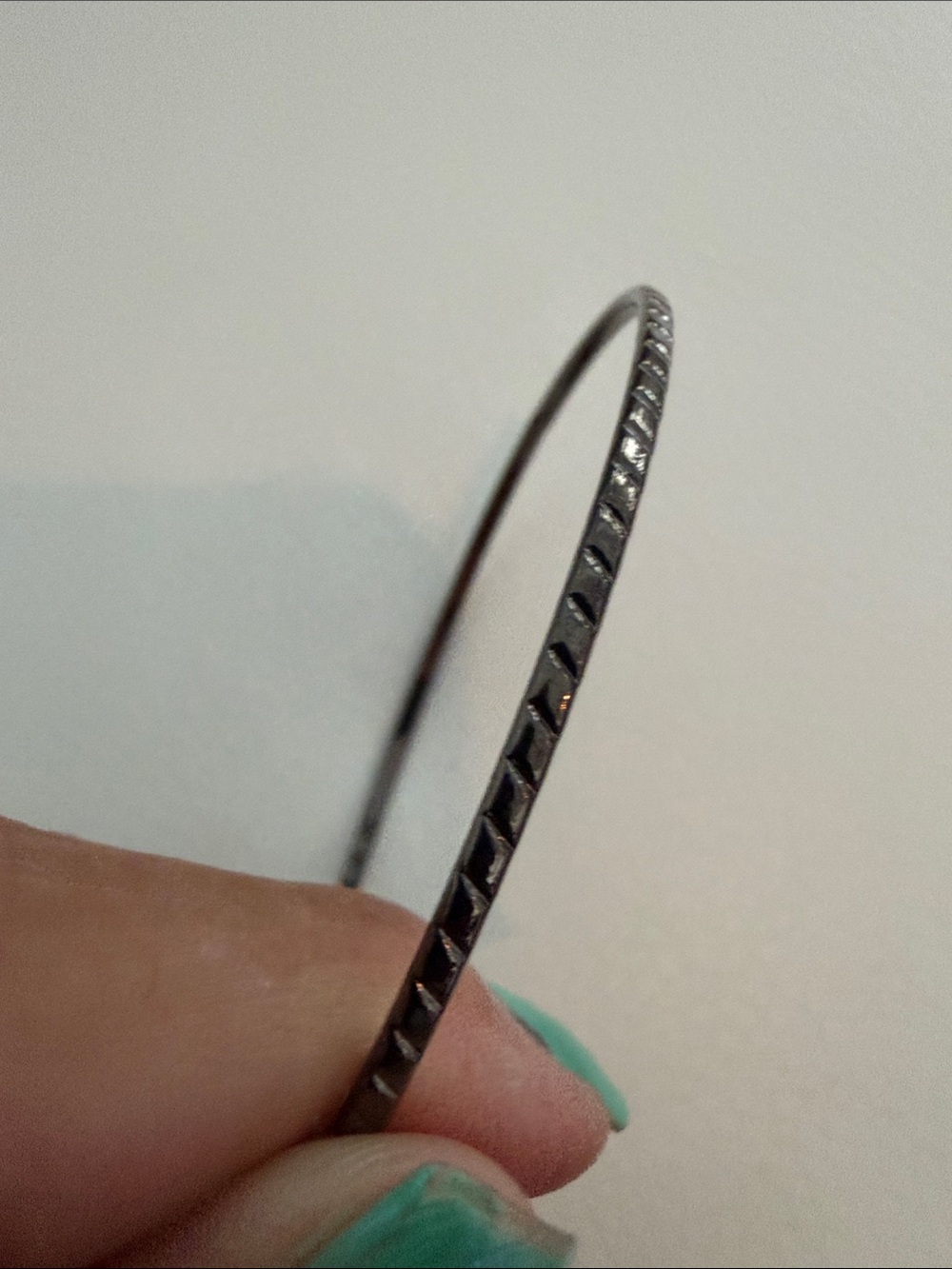 Silver Multi-Texture Bangle Bracelet Set - Picture 5 of 5